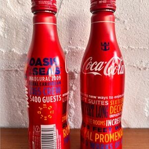 2 X  Unopened Oasis Of The Seas Inagural Year Coca Cola Bottle Royal Carribean